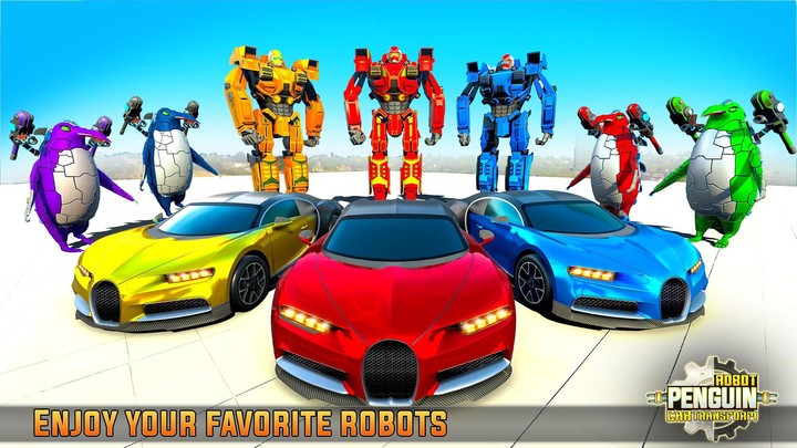 Penguin Robot Car Game: Robot Transforming Games_playmods.games