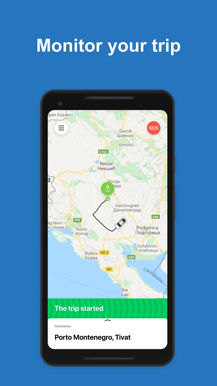TeslaGoApp: electric car rides in Montenegro