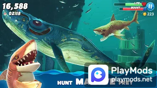 Hungry Shark World(Unlimited Money) screenshot image 1_playmod.games