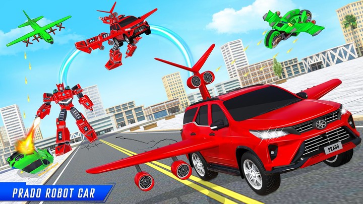 Flying Prado Car Robot Game Ảnh chụp màn hình trò chơi
