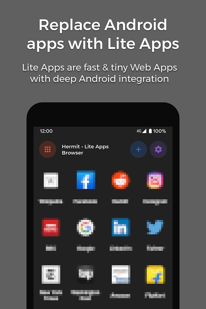 Hermit • Lite Apps Browser(Premium features Unlocked) screenshot image 1_playmod.games