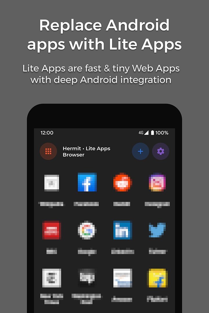 Hermit • Lite Apps Browser(Premium features Unlocked) screenshot image 1_modkill.com