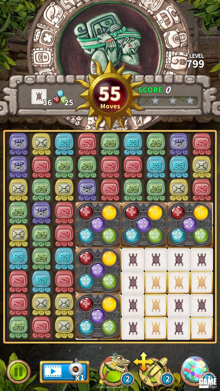 Glyph of Maya - Match 3 Puzzle_playmod.games