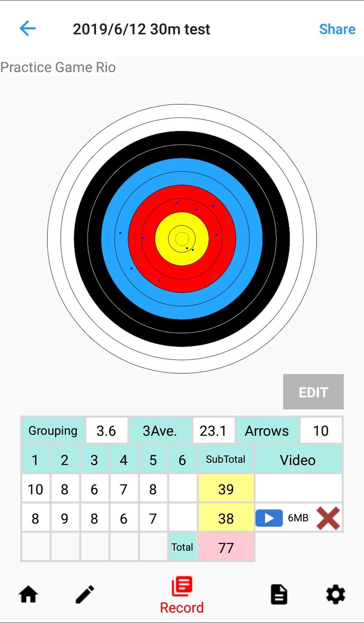 Scoarche  Visualize archery skills.