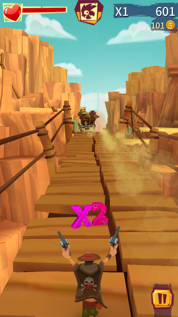 Running and shooting: enemies(Unlimited Money(Increase when you spent))