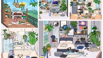 black and white artist(Bohemian house) For Toca Life World Mods