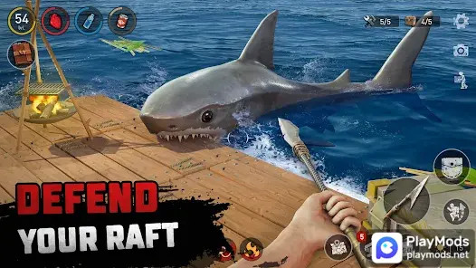 Raft Survival Ocean Nomad Simulator(Unlimited Coins) screenshot image 1_playmods.net