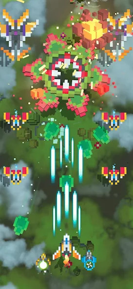 Sky Wings: Pixel Fighter 3D(عصري) screenshot image 1