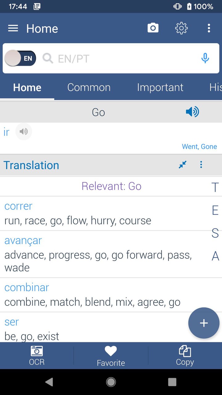 Portuguese Dictionary Offline Ảnh chụp màn hình trò chơi