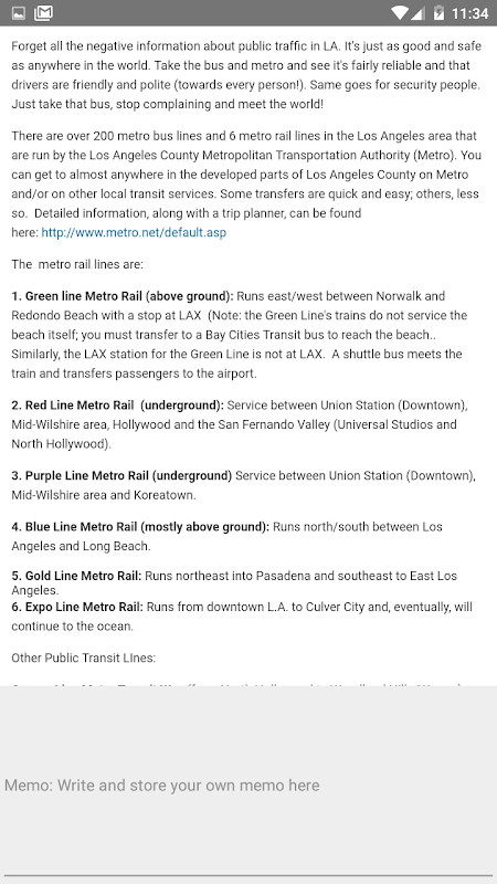 LOS ANGELES METRO RAIL BUS WAY