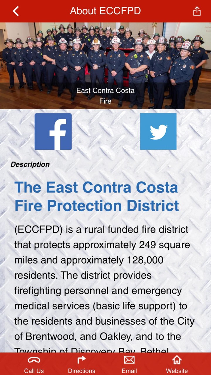 The East Contra Costa Fire Protection District App