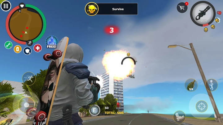 Rope Hero: Mafia City Wars(tiền không giới hạn) screenshot image 2 Ảnh chụp màn hình trò chơi