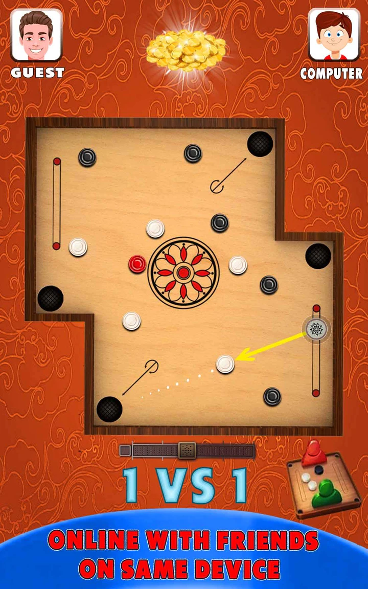 Download Carrom Board Classic Gold Game MOD APK v1.3 for Android