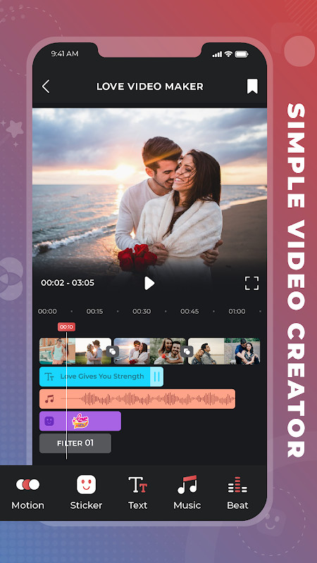 Love video maker with music - Photo Slideshow