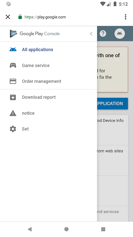 Download do APK de Google Play Console para Android