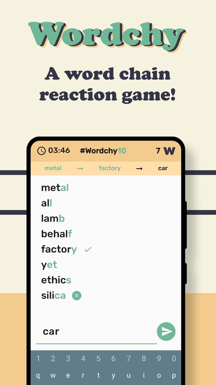 Word chain reaction - Wordchy‏