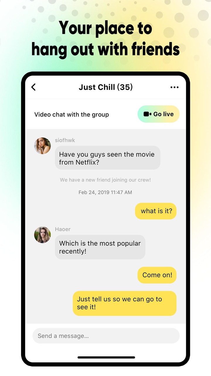 Three - group video chat