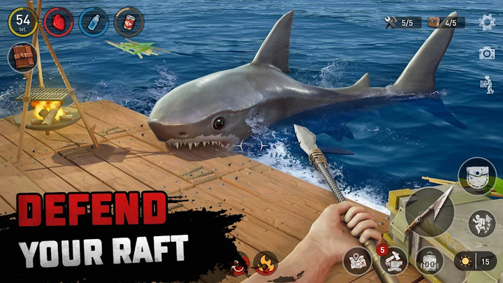 Raft Survival  Ocean Nomad  Simulator(Unlimited Coins) screenshot image 1_playmods.games