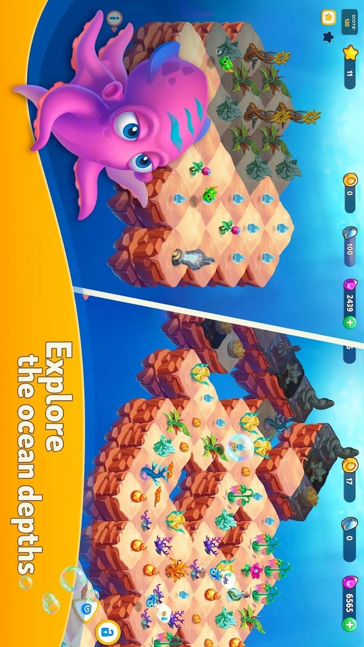 Sea Merge! Fish Games in Aquarium & Ocean Puzzle(Mod Menu) screenshot