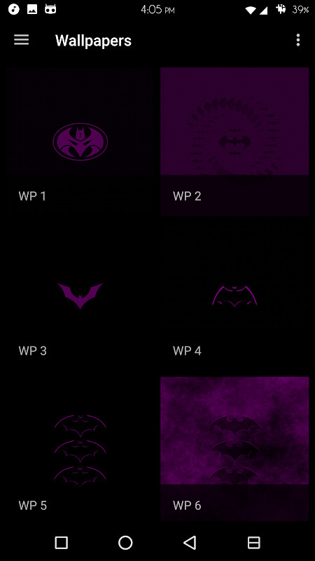 Purple Batcons Icon Skins‏