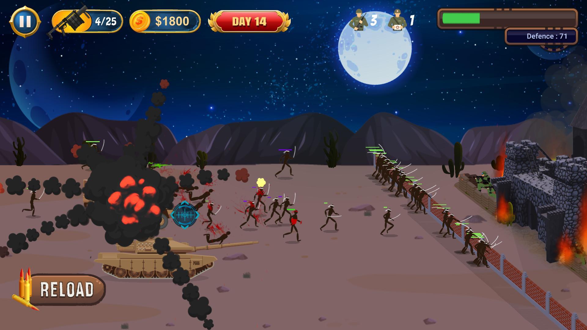Stickman : Castle Defence_playmods.net