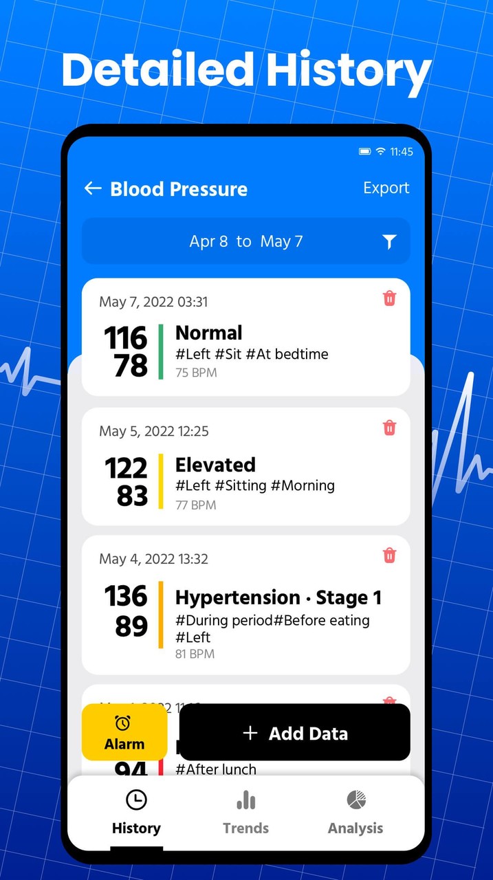 Blood Pressure App Pro Ảnh chụp màn hình trò chơi