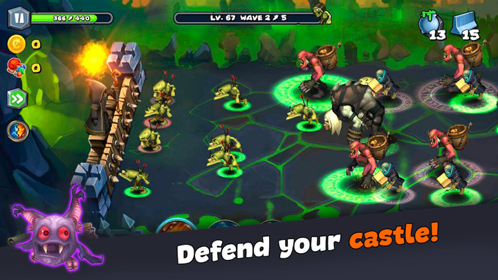 Magic Siege - Castle Defender(أموال غير محدودة) screenshot image 3