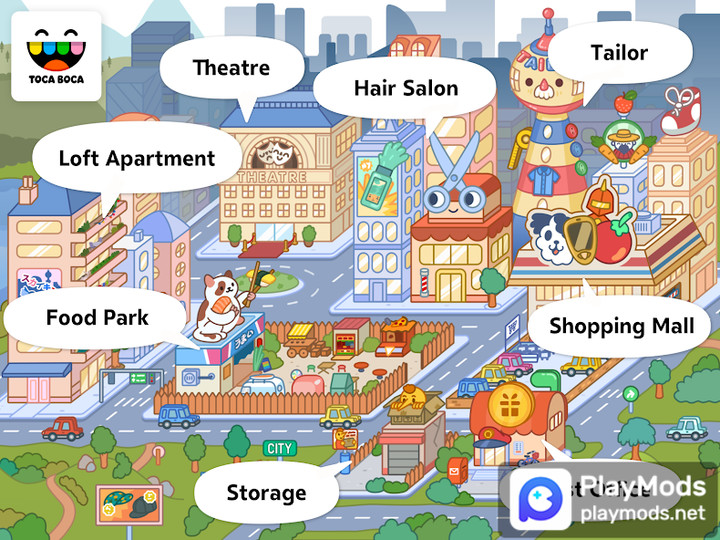 Toca Life: City(Full Content) screenshot image 5_playmods.games