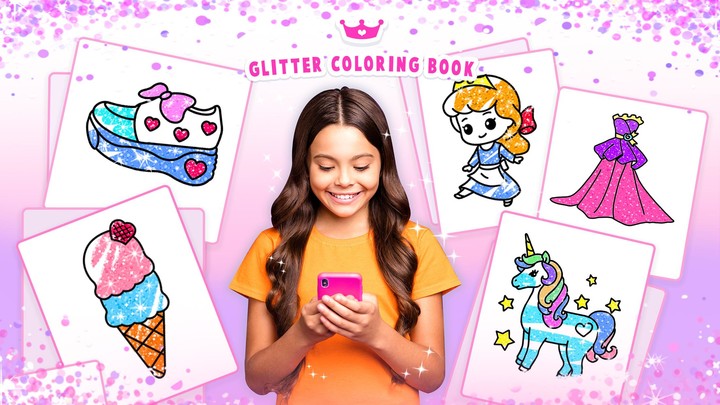 Glitter Coloring Book Painting_playmod.games