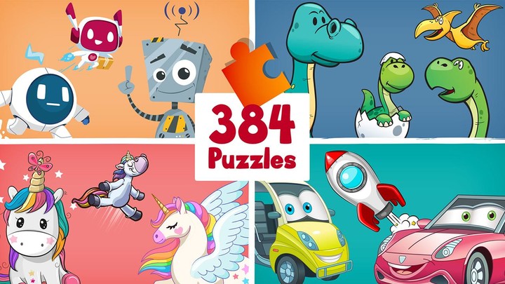 384 Puzzles for preschool kids_playmods.net