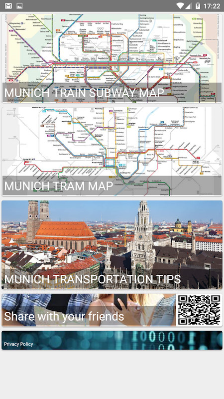 MUNICH TRAIN SUBWAY TRAM MVV MAP