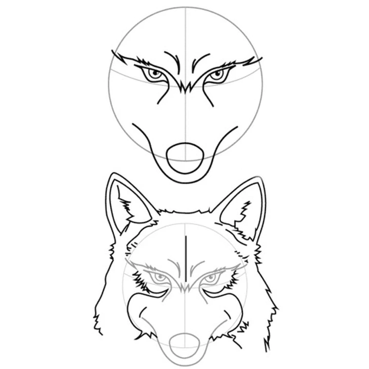 Easy to draw an Anime Wolf  Cute animal drawings