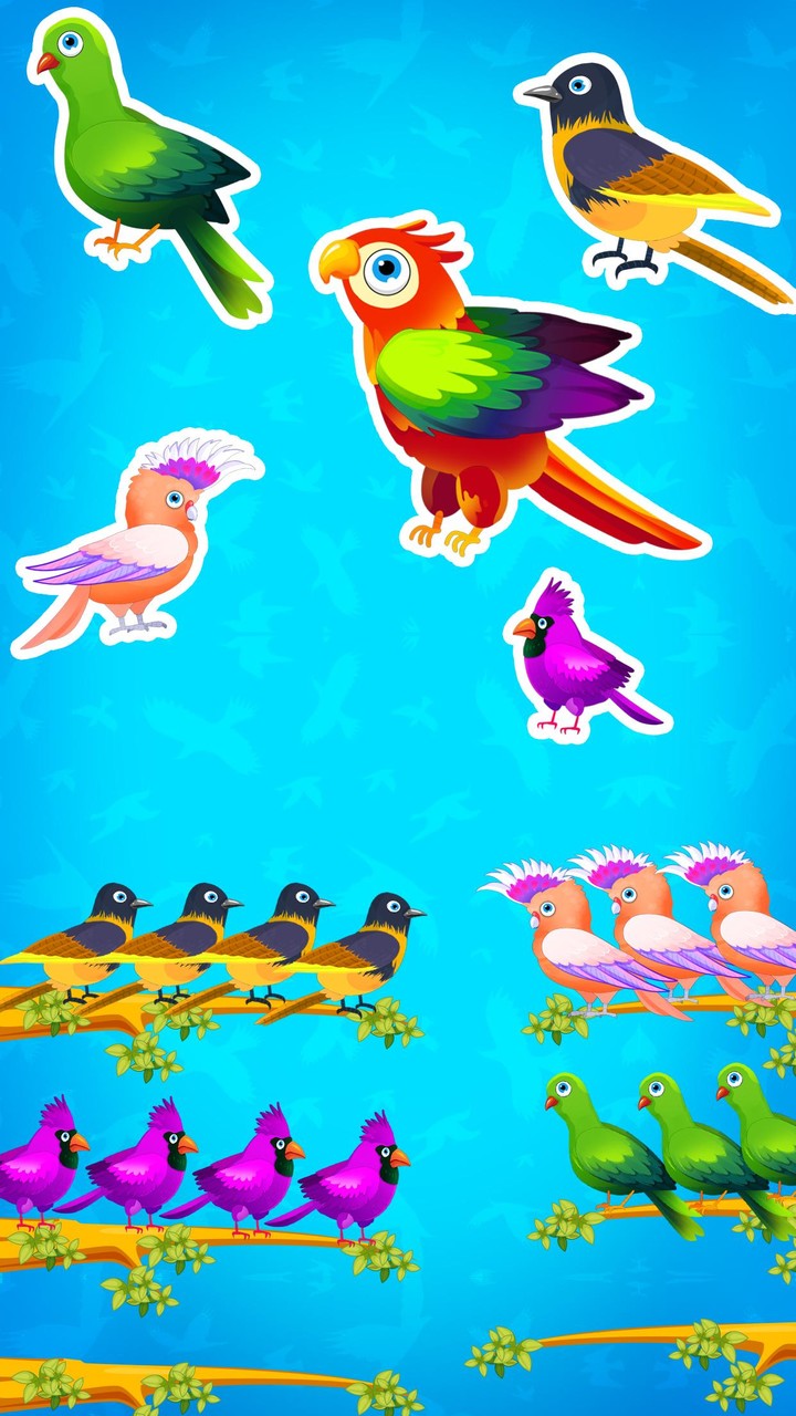 Color Bird Sort Puzzle Games Ảnh chụp màn hình trò chơi