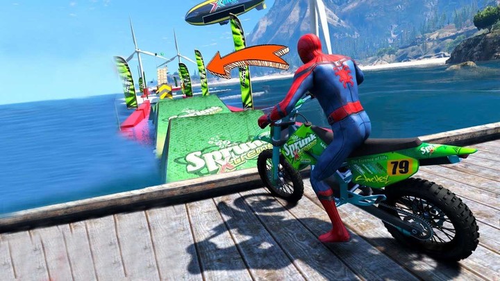 Superhero Tricky Bike Stunt GT Racing Ảnh chụp màn hình trò chơi
