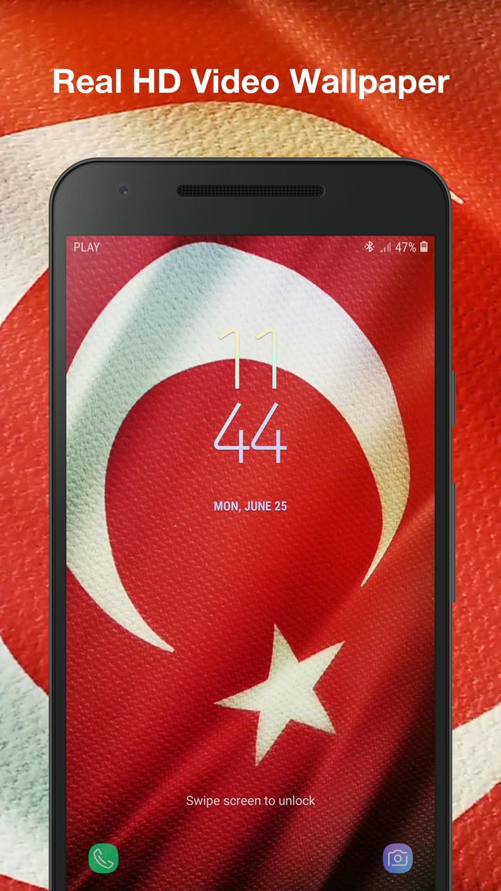 3d Turkey Flag Live Wallpaper