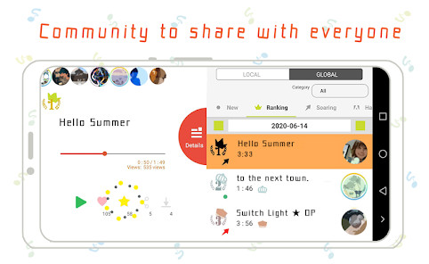 3 minutes Music Composition - musicLine(Unlocked All) screenshot image 2
