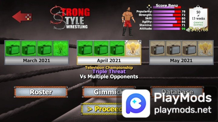 Wrestling Empire(Unlocked VIP) screenshot image 3_playmods.games