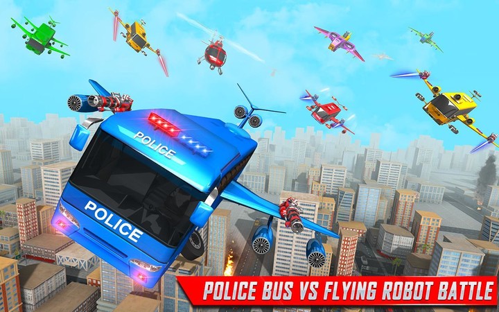 Flying Bus Robot Car Game 3d_playmods.games