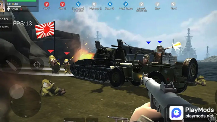 Pacifix War Iwo Jima:WW2 fps(No ads) screenshot image 3