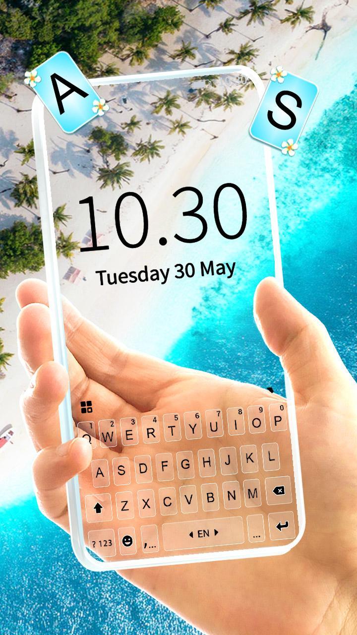 Tropical Transparent Keyboard Background