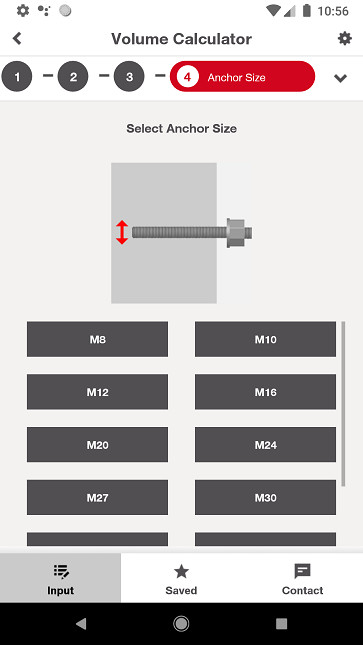 Hilti Volume Calculator