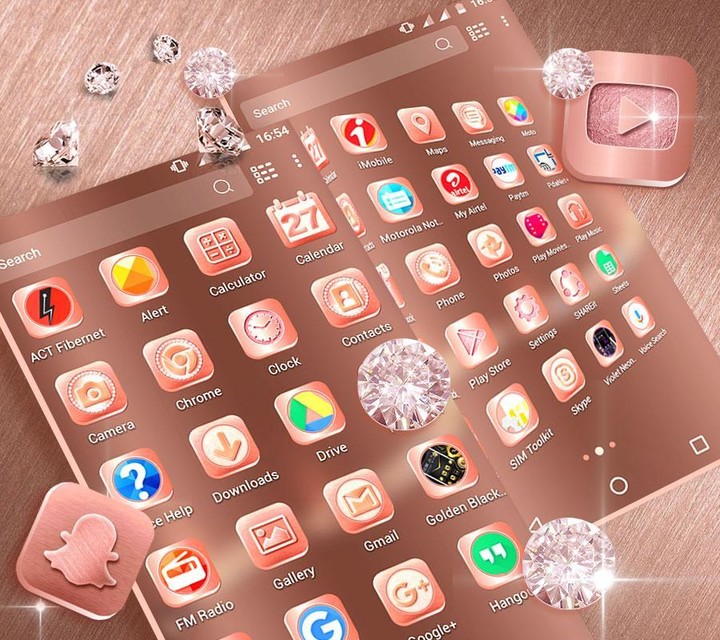 Rose Gold Launcher Theme