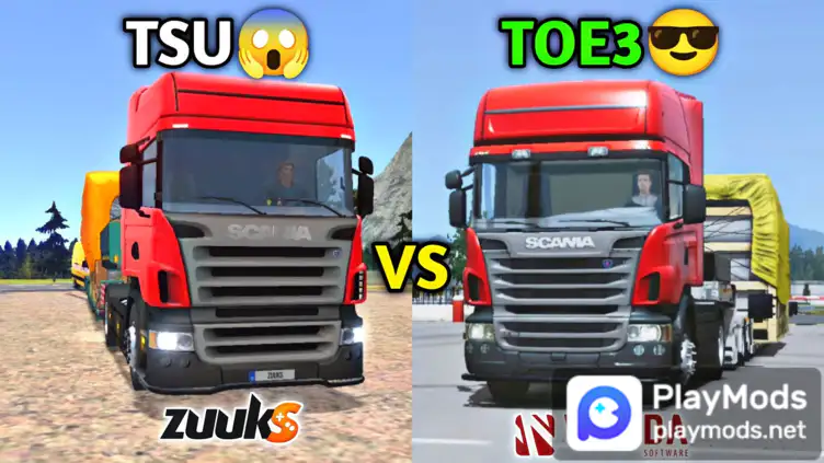 TRUCK SIMULATOR EUROPE 3 vs WORLD TRUCK DRIVING SIMULATOR