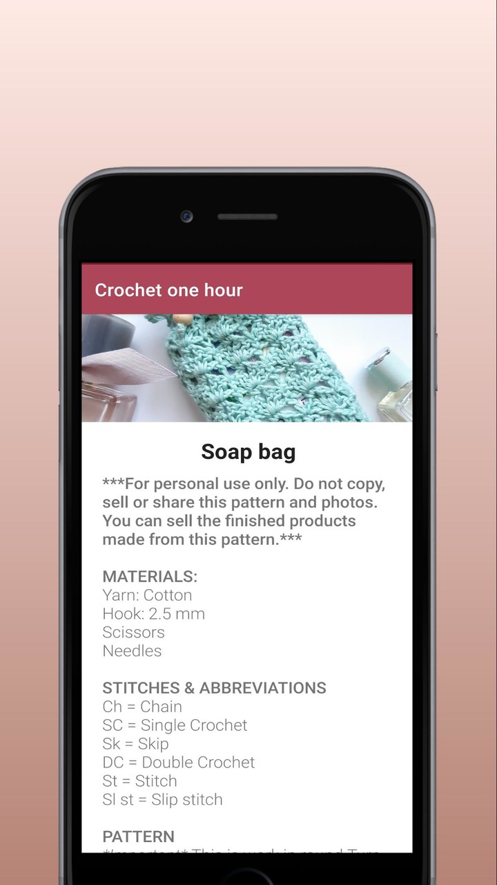 Crochet One Hour App- free crochet patterns
