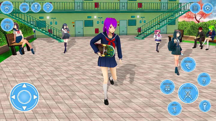 Download Anime High School- My Love Sim APK  For Android