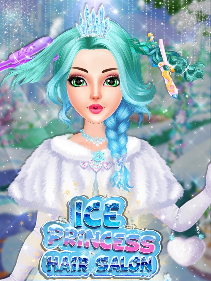 لعبة صالون شعر الأميرة الجليد