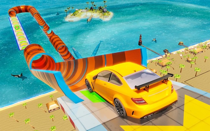 شاطئ بحر سباق المثيرة ألعاب المنحدر سيارة المثيرة