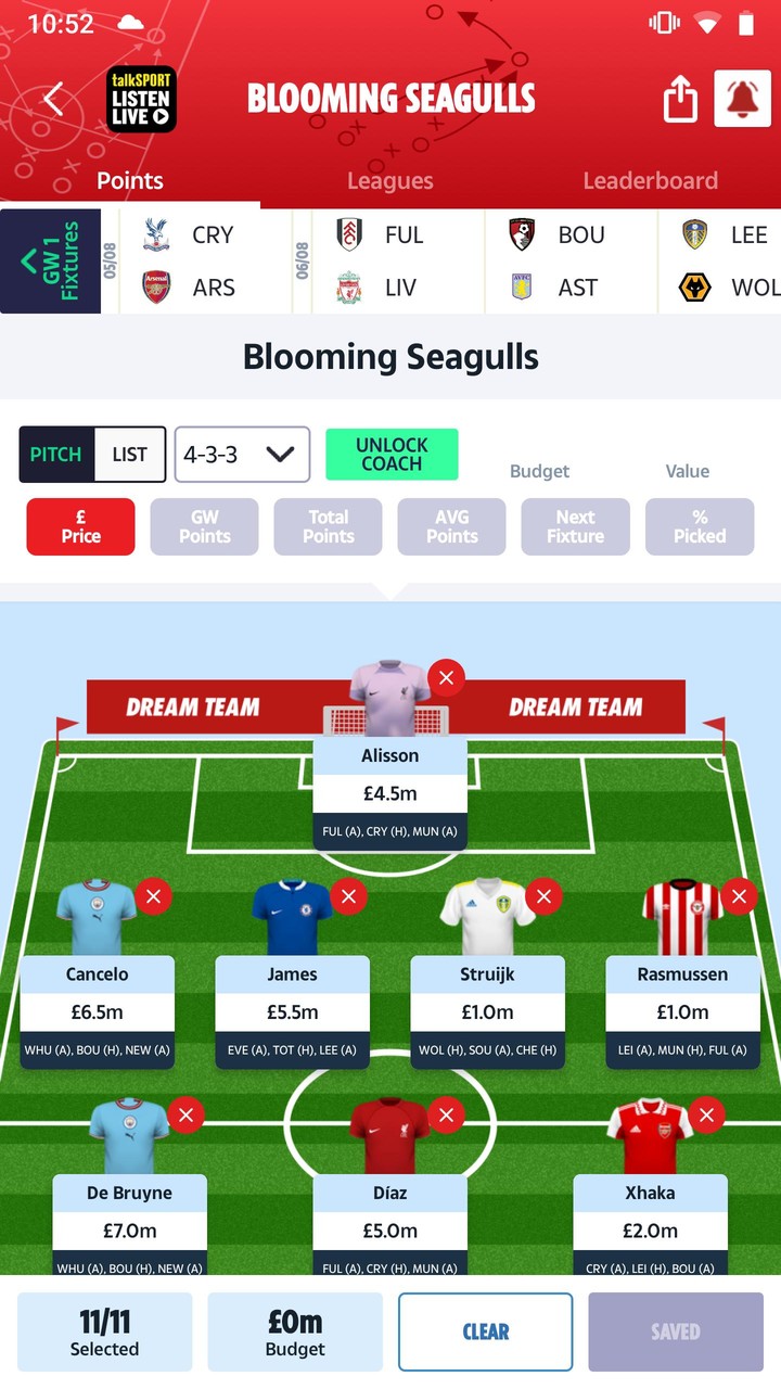 Dream Team Fantasy Football_playmod.games