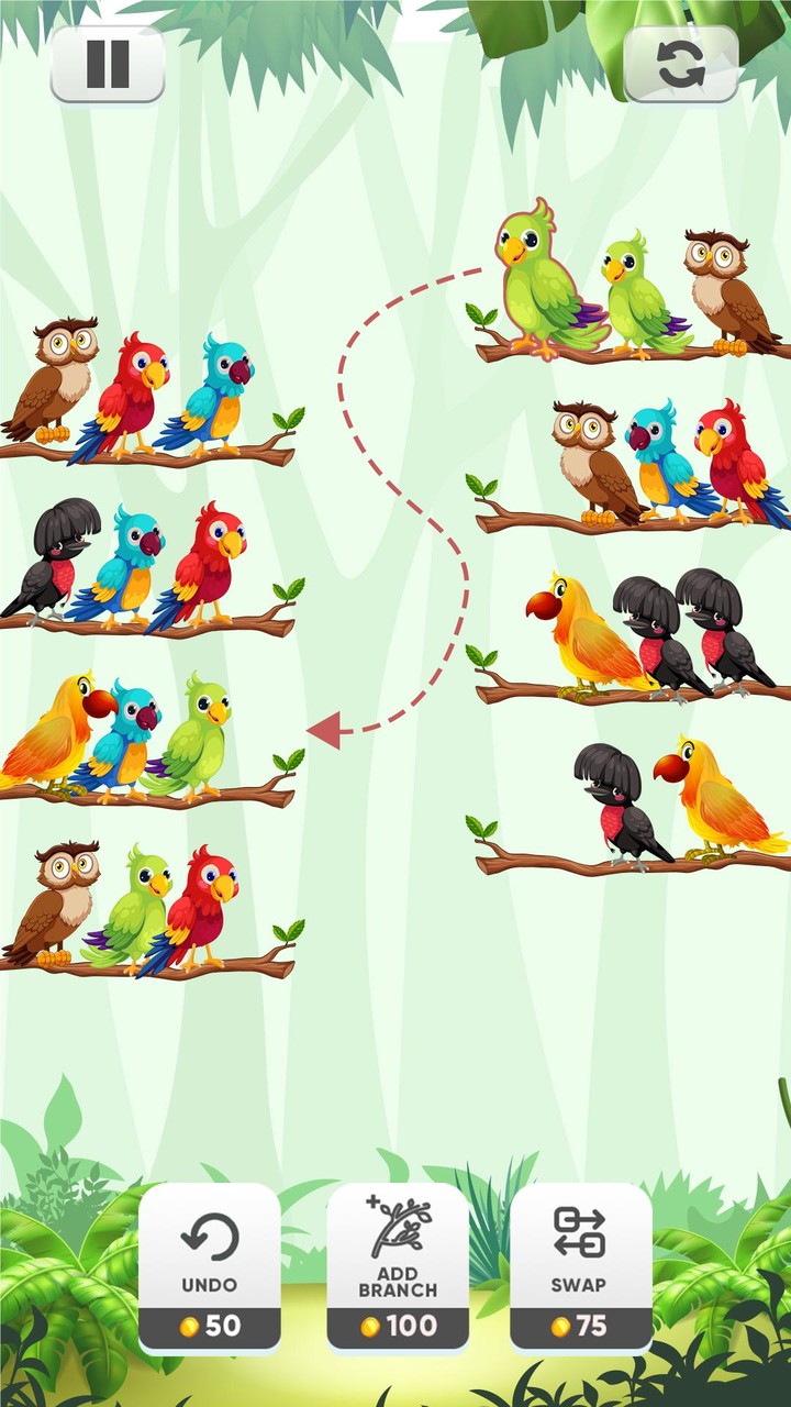 Bird sort puzzle