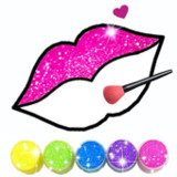 Glitter Lips with Makeup Brush Set coloring Game mod apk 2.6 (解鎖高級)